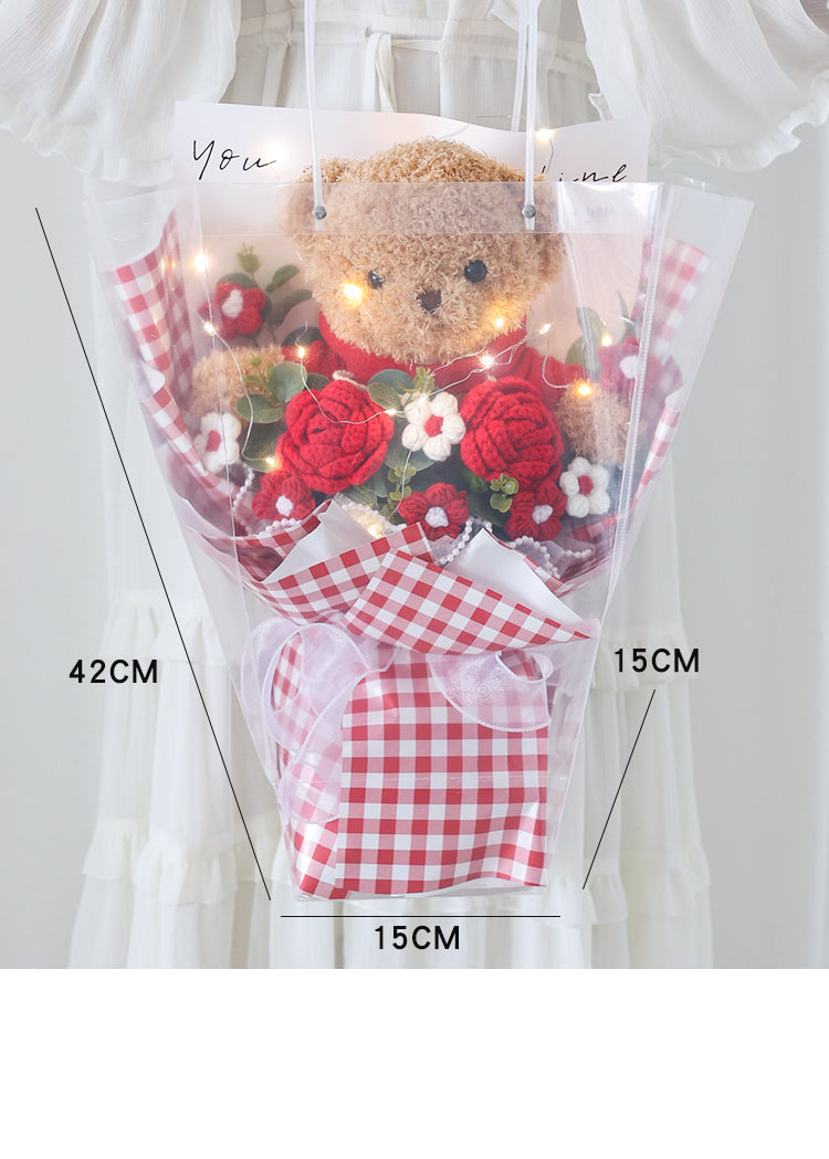 Cute Knitted Rose Bouquet – Gift for Her