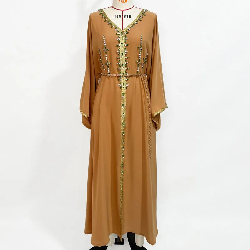 Luxury Diamond Muslim Party Abaya