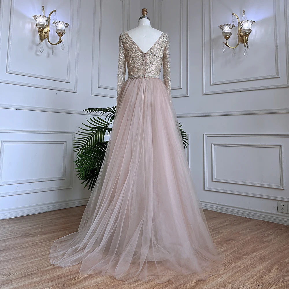 Serene Hill Mermaid Beaded Evening Gown