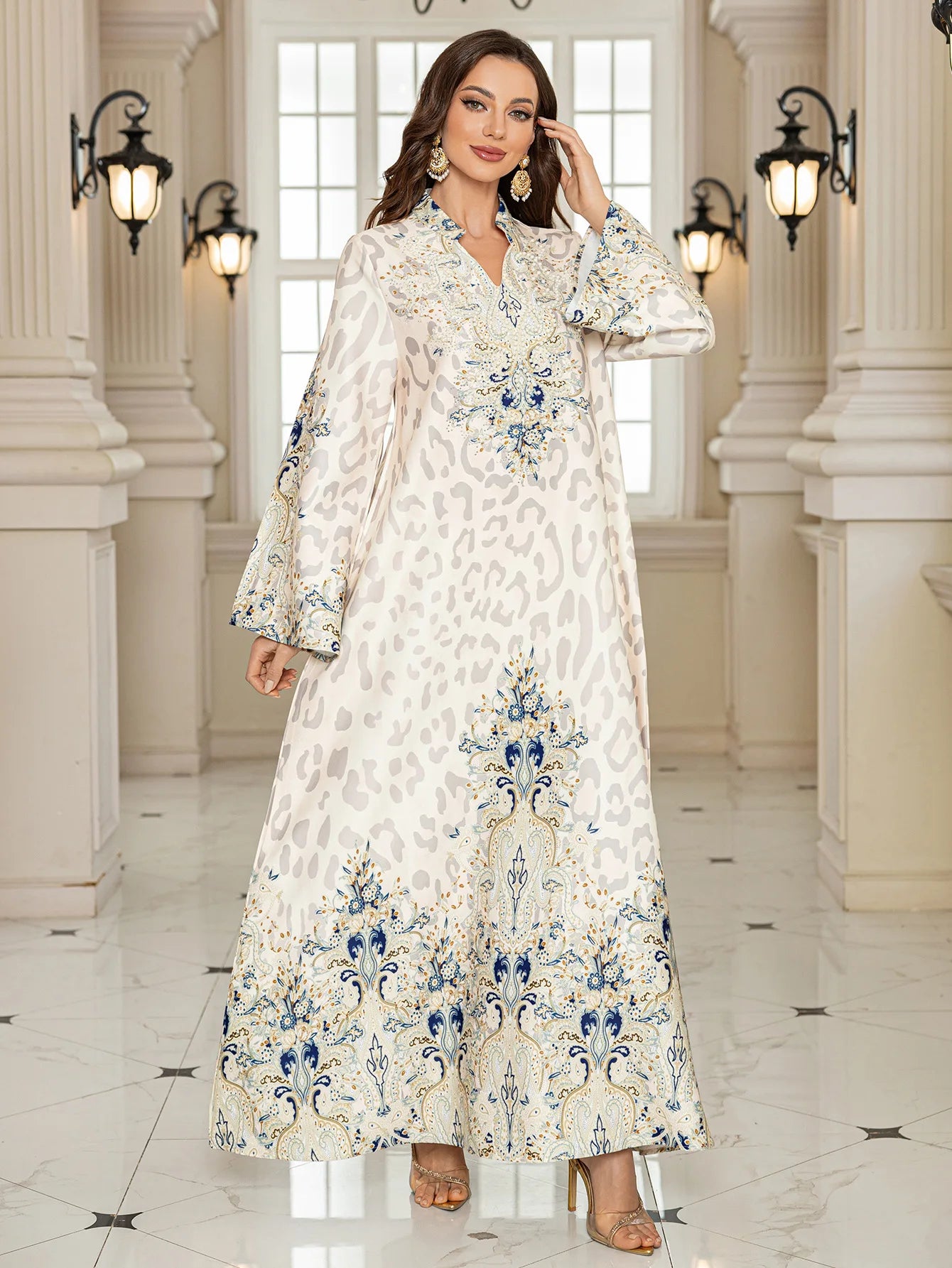 Summer Party Dress for Women Abaya Leopard Print Vestidos Largos 2025 Eid Muslim Caftan Robe Jalabiya Ramadan Morocco Kaftan