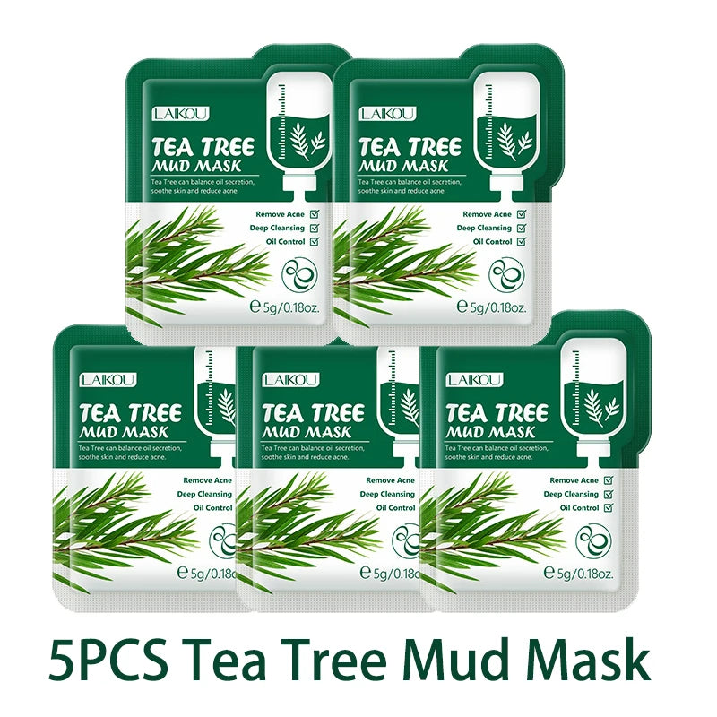 5pcs LAIKOU Eggplant Mud Mask