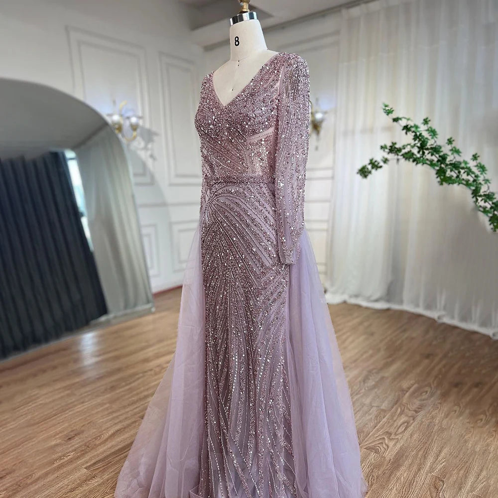 Serene Hill Mermaid Beaded Evening Gown