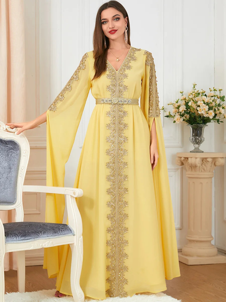 Autumn Morocco Muslim Abaya Dress