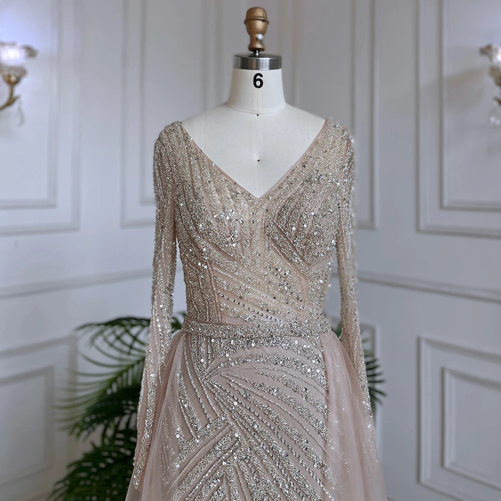 Serene Hill Mermaid Beaded Evening Gown