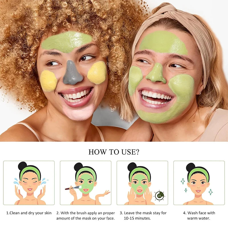 Clay Face Mask Set – Deep Cleanse