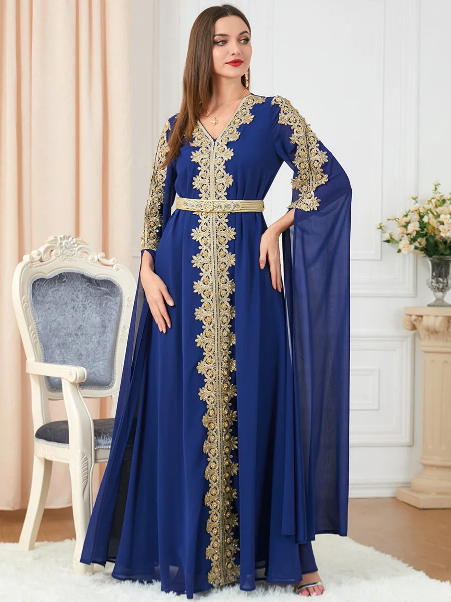 Autumn Morocco Muslim Abaya Dress