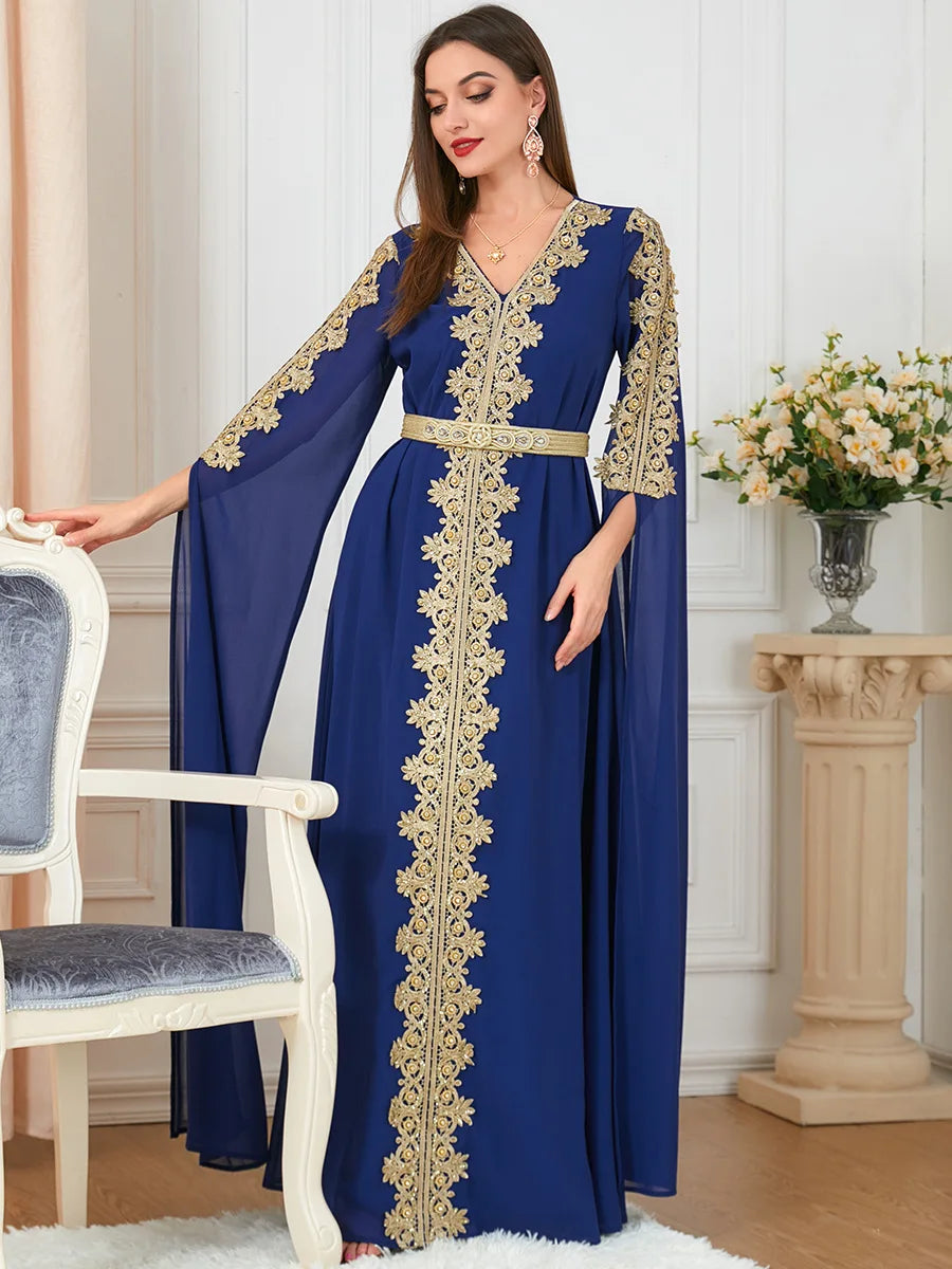 Autumn Morocco Muslim Abaya Dress