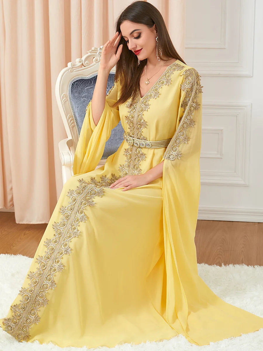Autumn Morocco Muslim Abaya Dress