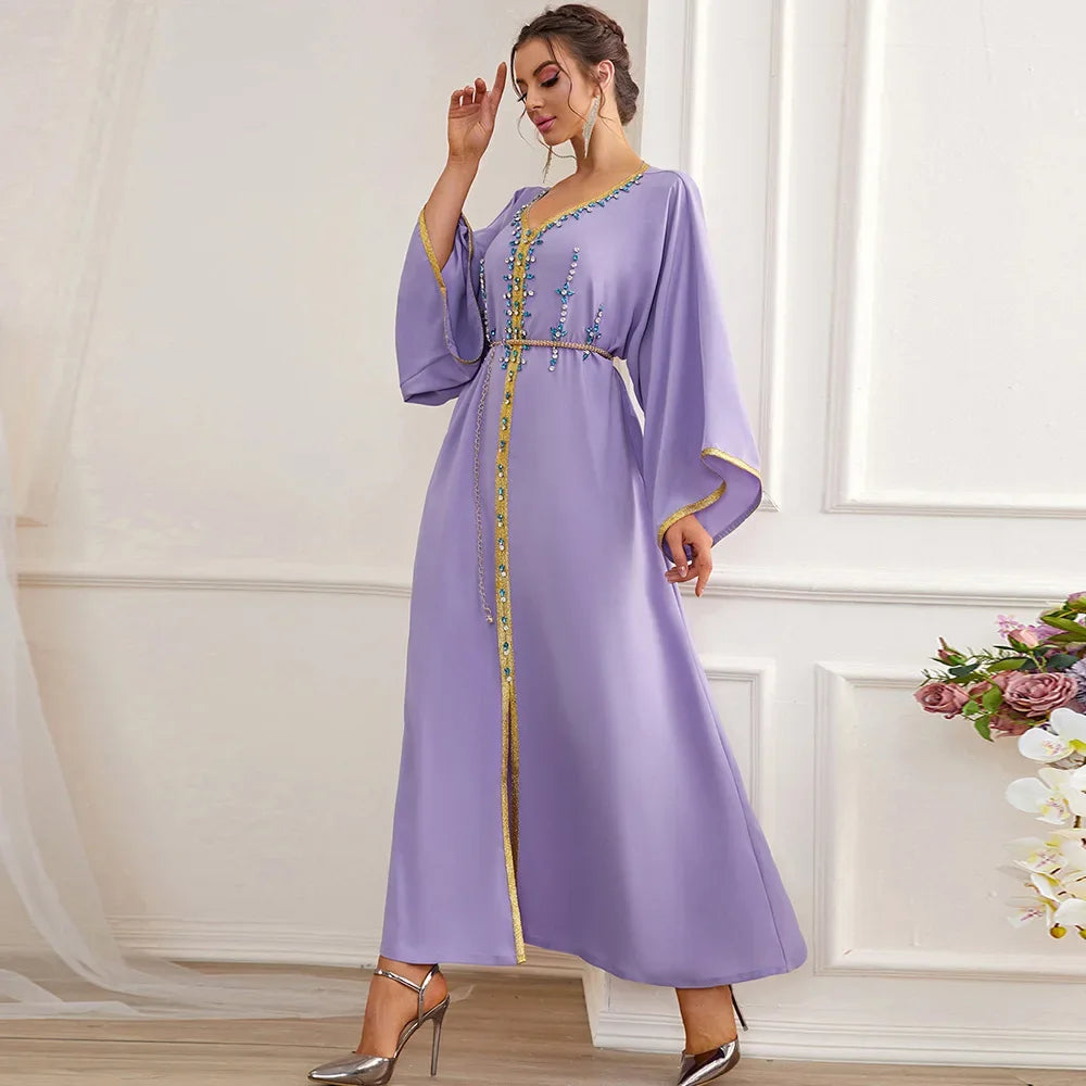 Luxury Diamond Muslim Party Abaya