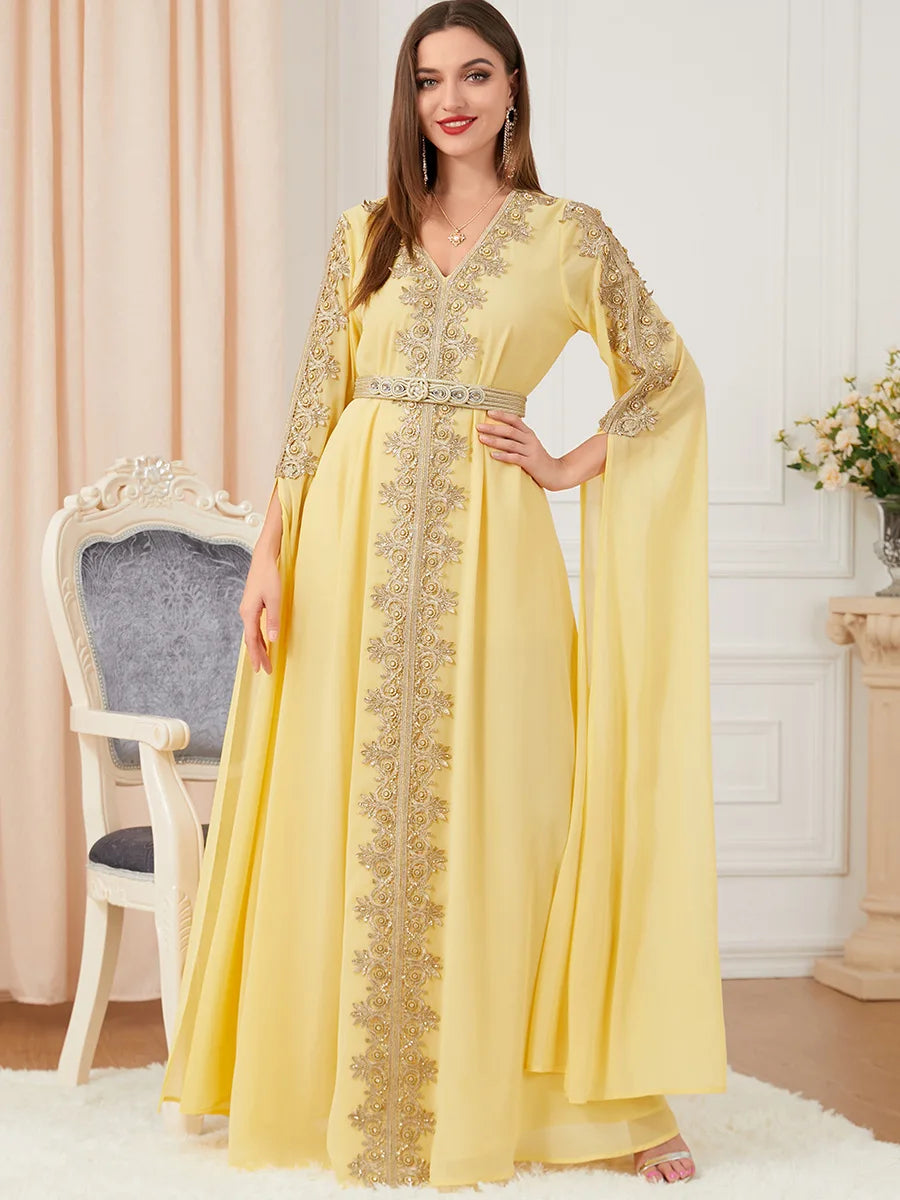 Autumn Morocco Muslim Abaya Dress