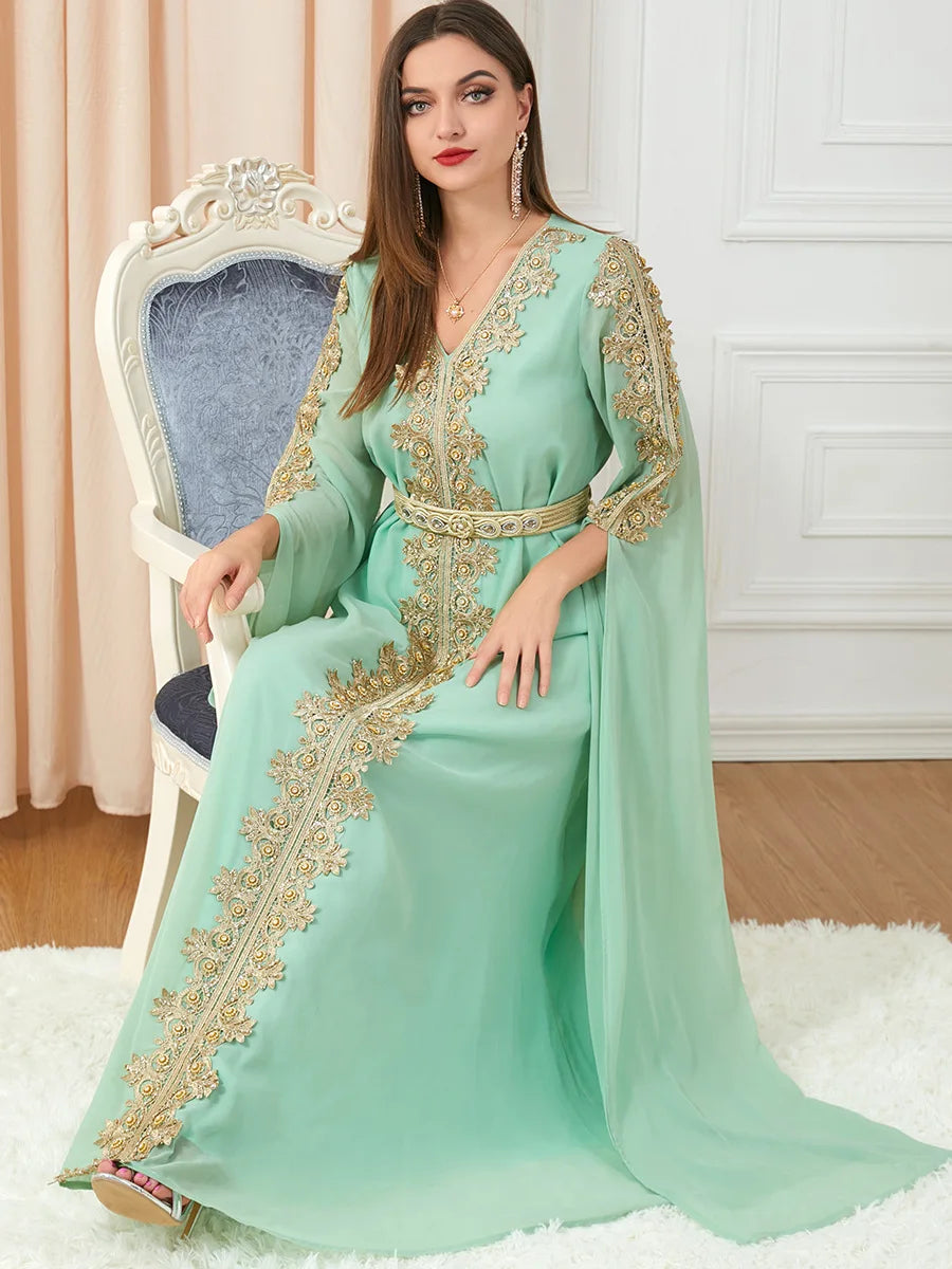 Autumn Morocco Muslim Abaya Dress
