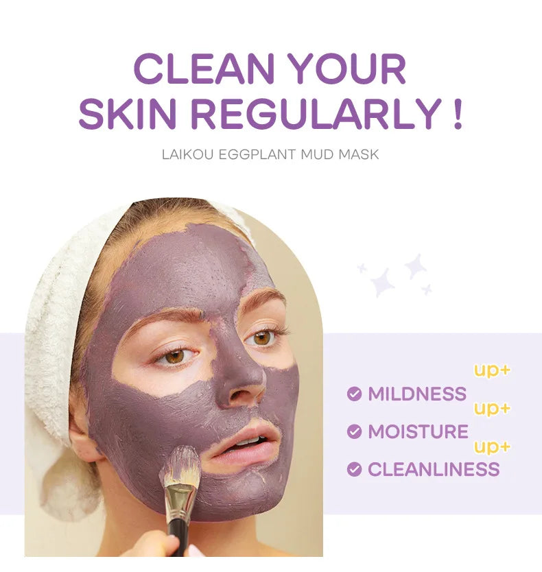 5pcs LAIKOU Eggplant Mud Mask