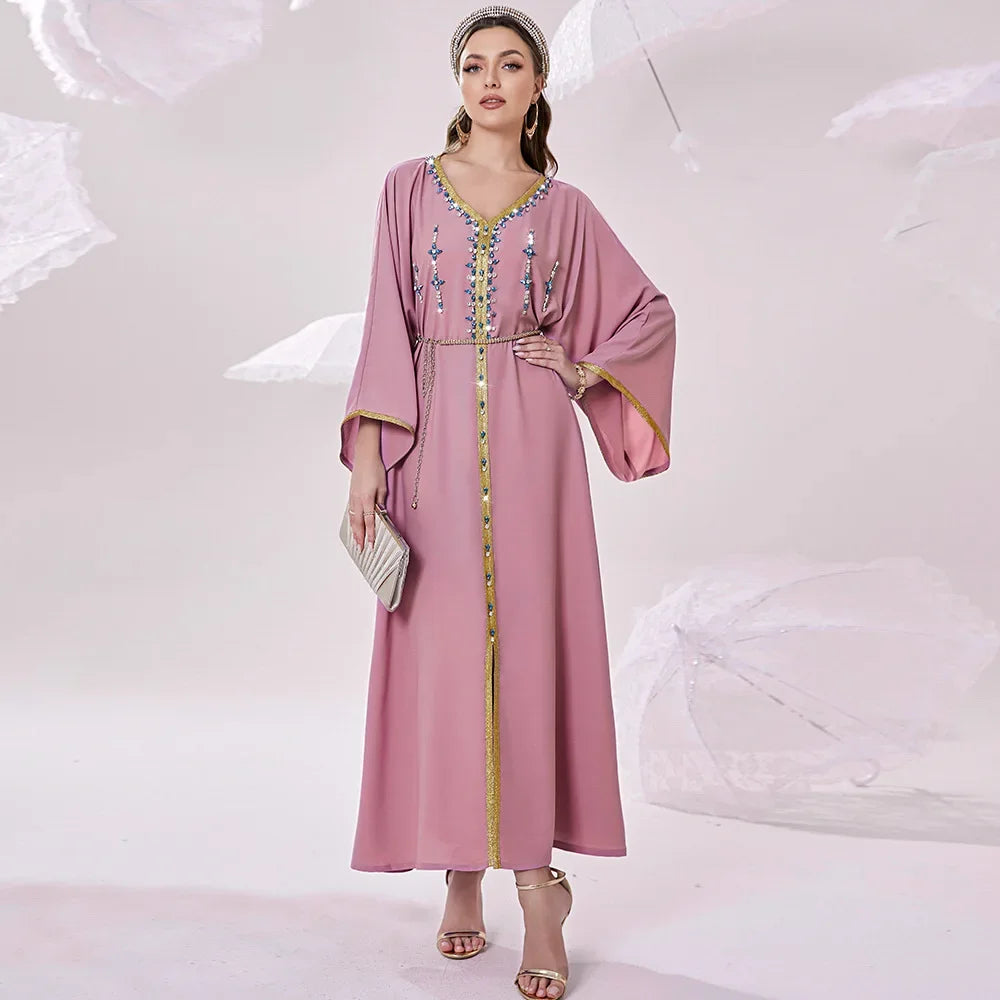 Luxury Diamond Muslim Party Abaya