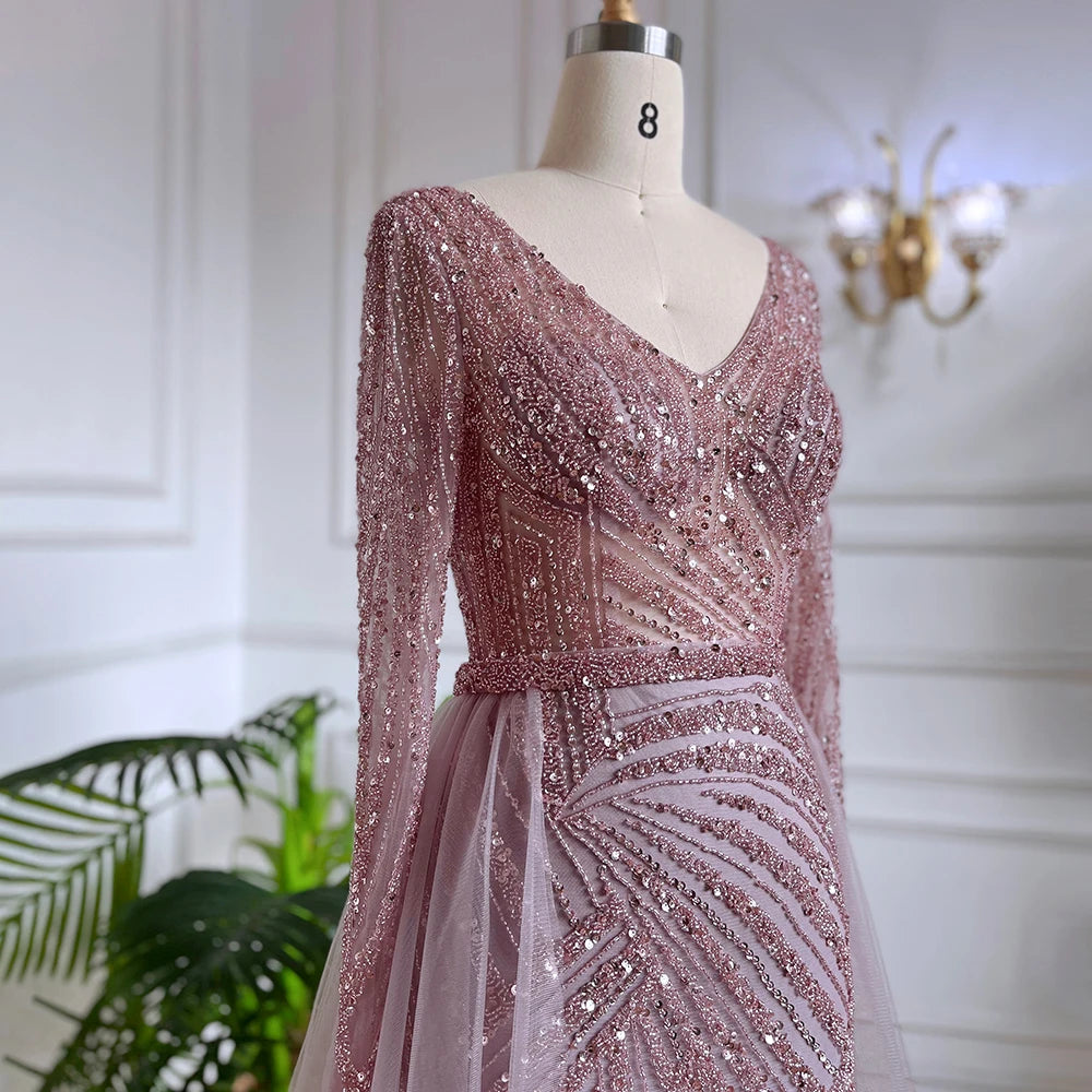 Serene Hill Mermaid Beaded Evening Gown
