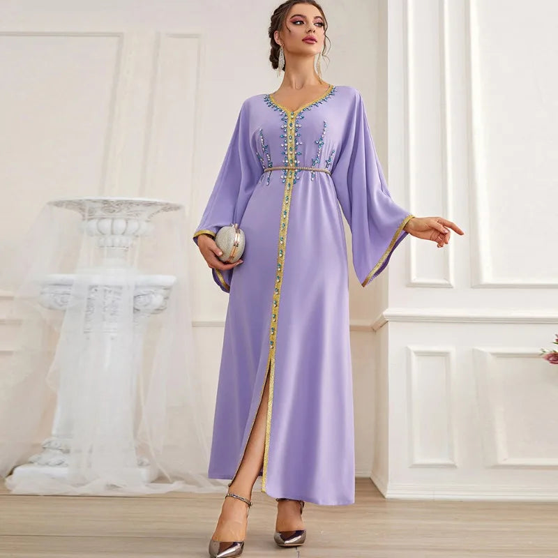 Luxury Diamond Muslim Party Abaya