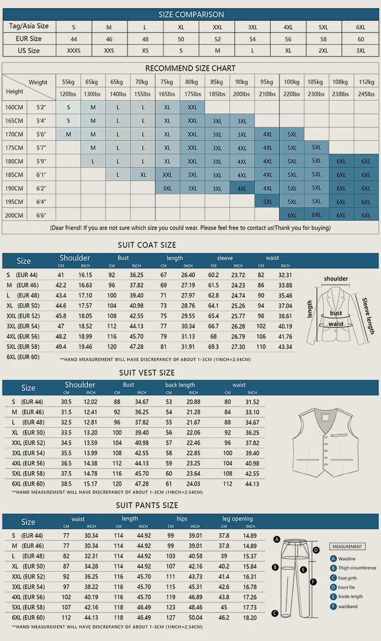 ST Cassy High Quality Men's Suit Slim Fit Male Groom Wedding Blazers Party Dress Suit Business Office three-piece
