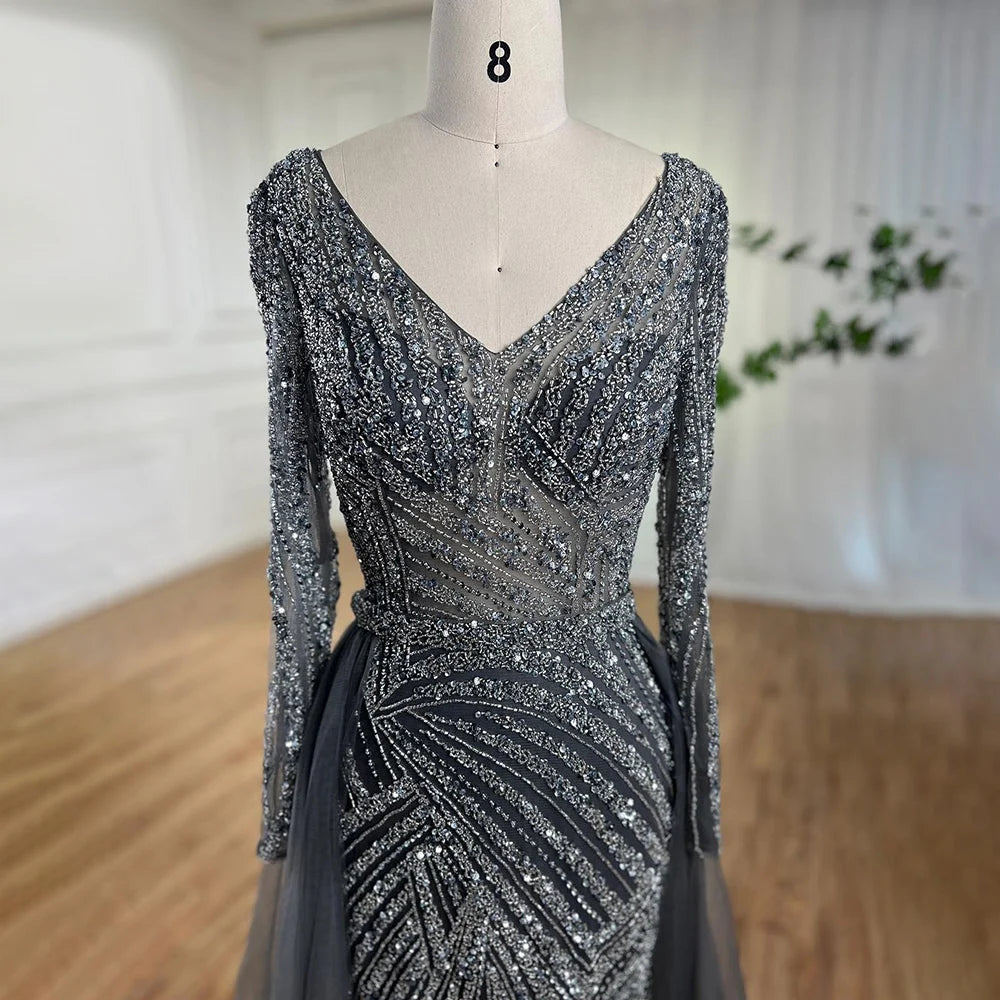 Serene Hill Mermaid Beaded Evening Gown