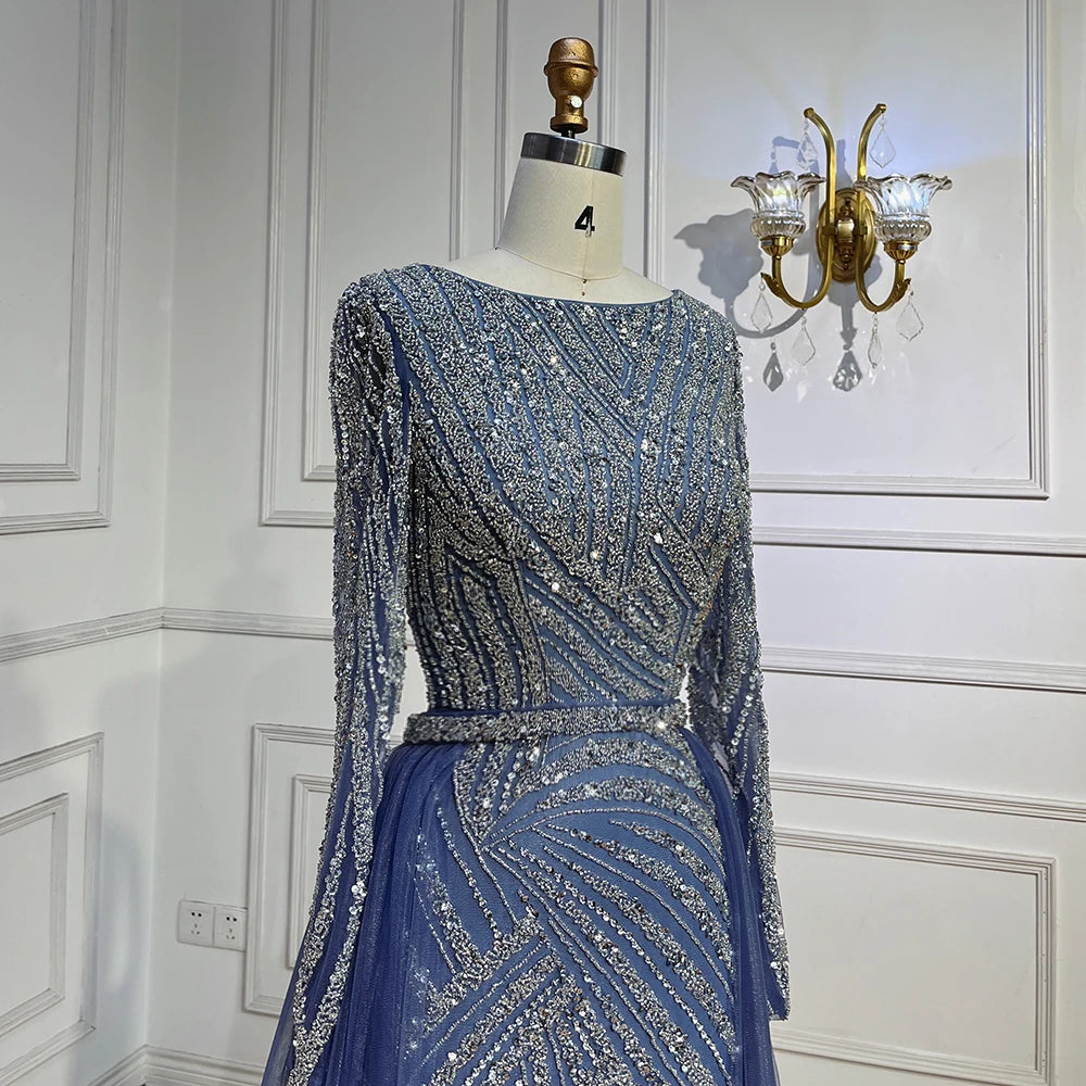 Serene Hill Mermaid Beaded Evening Gown