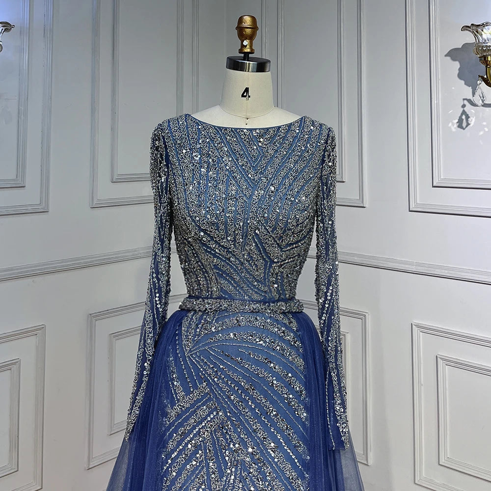 Serene Hill Mermaid Beaded Evening Gown