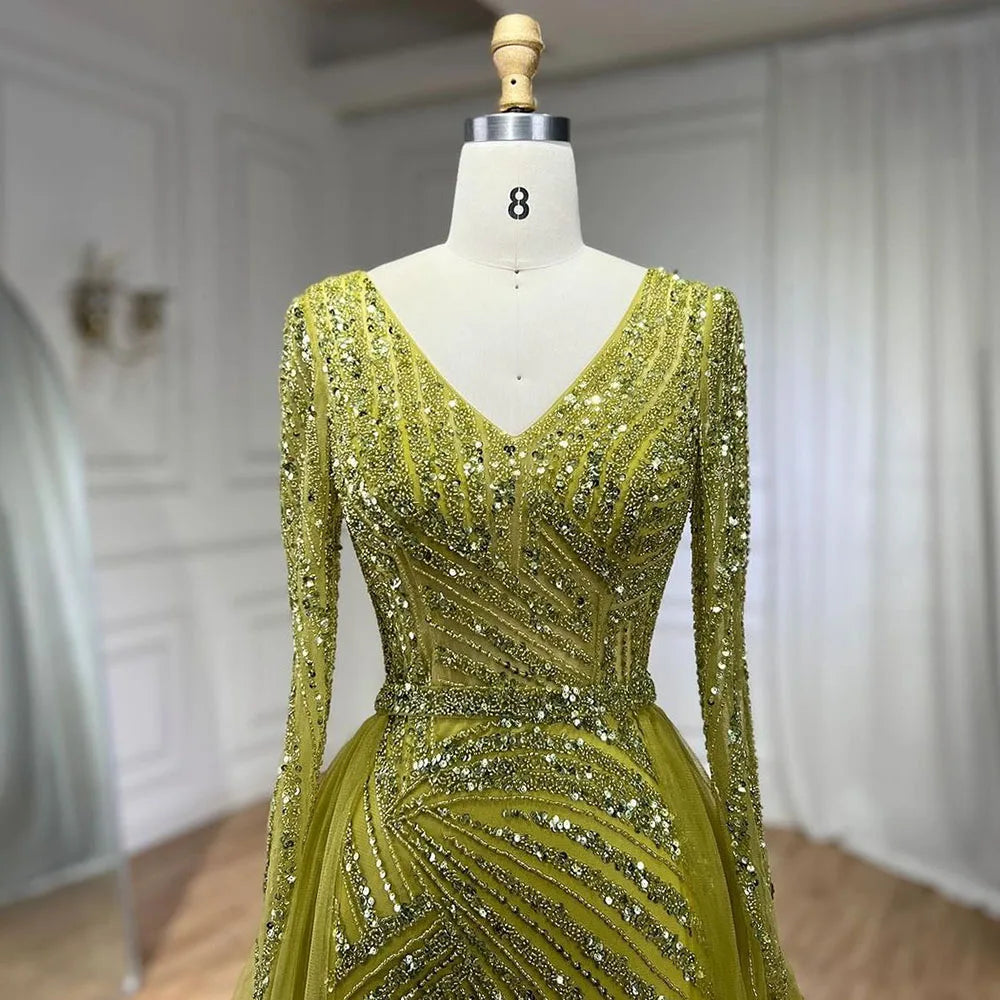 Serene Hill Mermaid Beaded Evening Gown