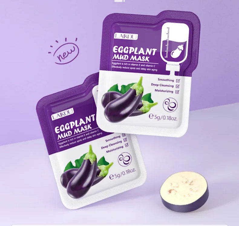 5pcs LAIKOU Eggplant Mud Mask