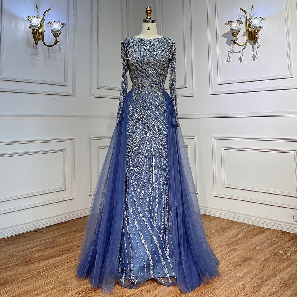 Serene Hill Mermaid Beaded Evening Gown