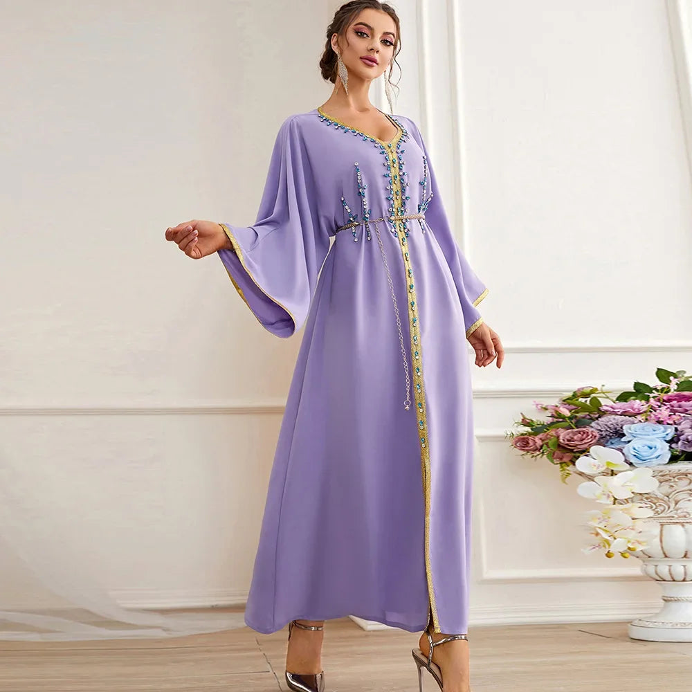 Luxury Diamond Muslim Party Abaya