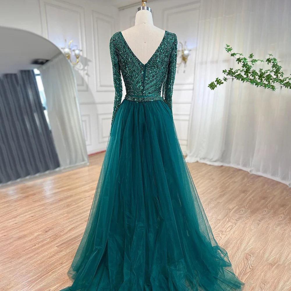 Serene Hill Mermaid Beaded Evening Gown