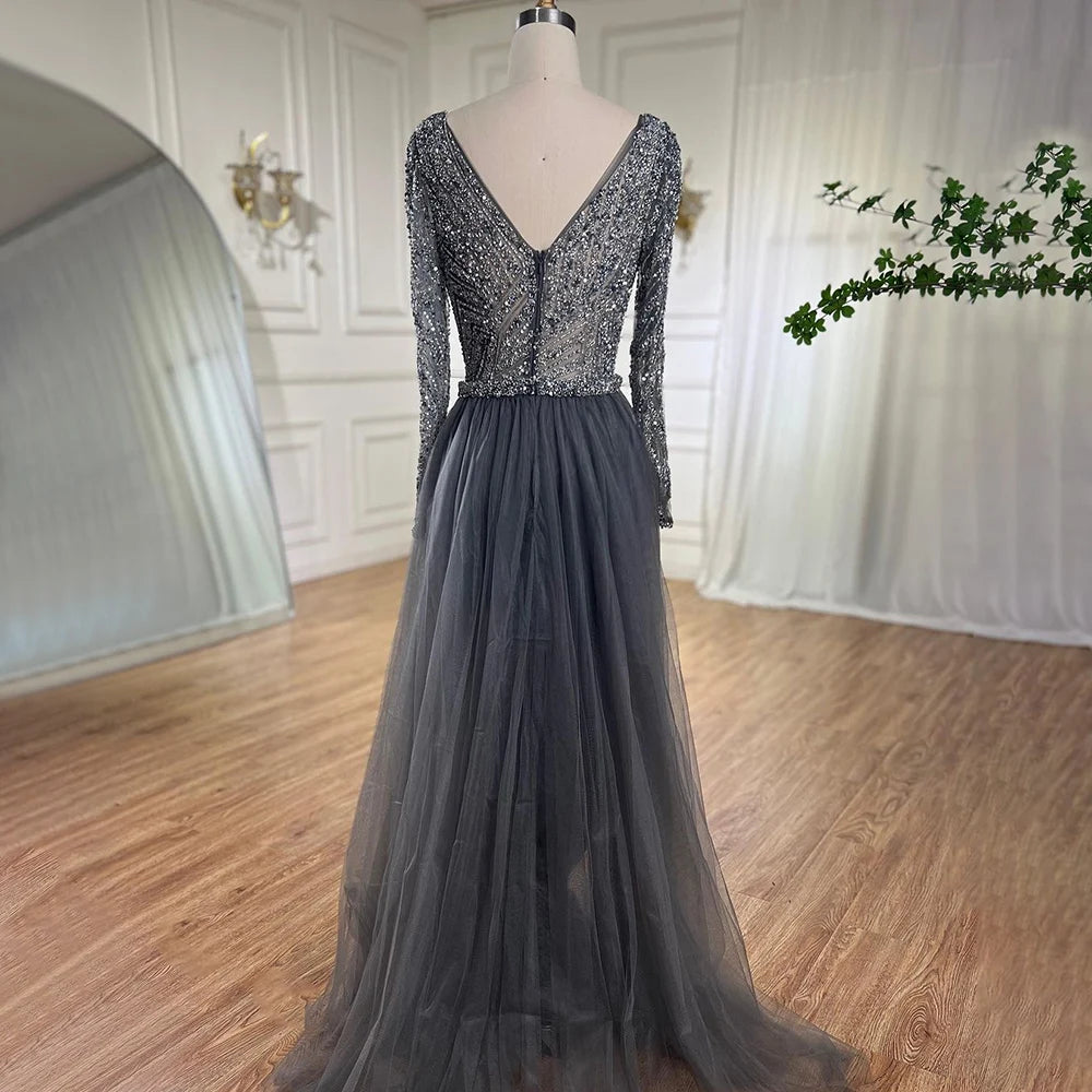 Serene Hill Mermaid Beaded Evening Gown