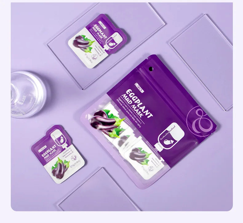 5pcs LAIKOU Eggplant Mud Mask