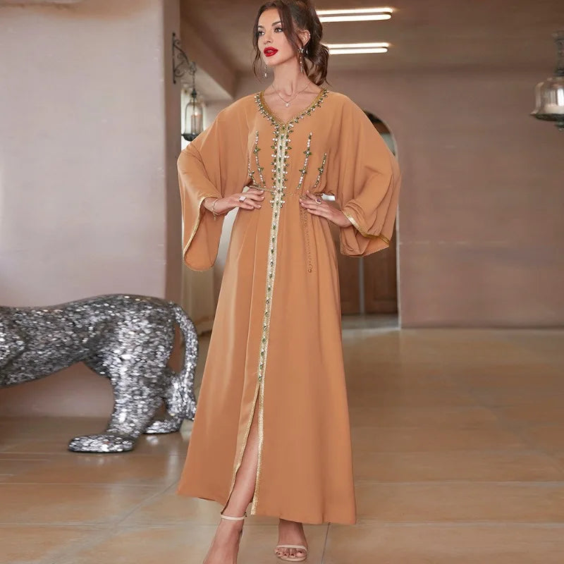 Luxury Diamond Muslim Party Abaya