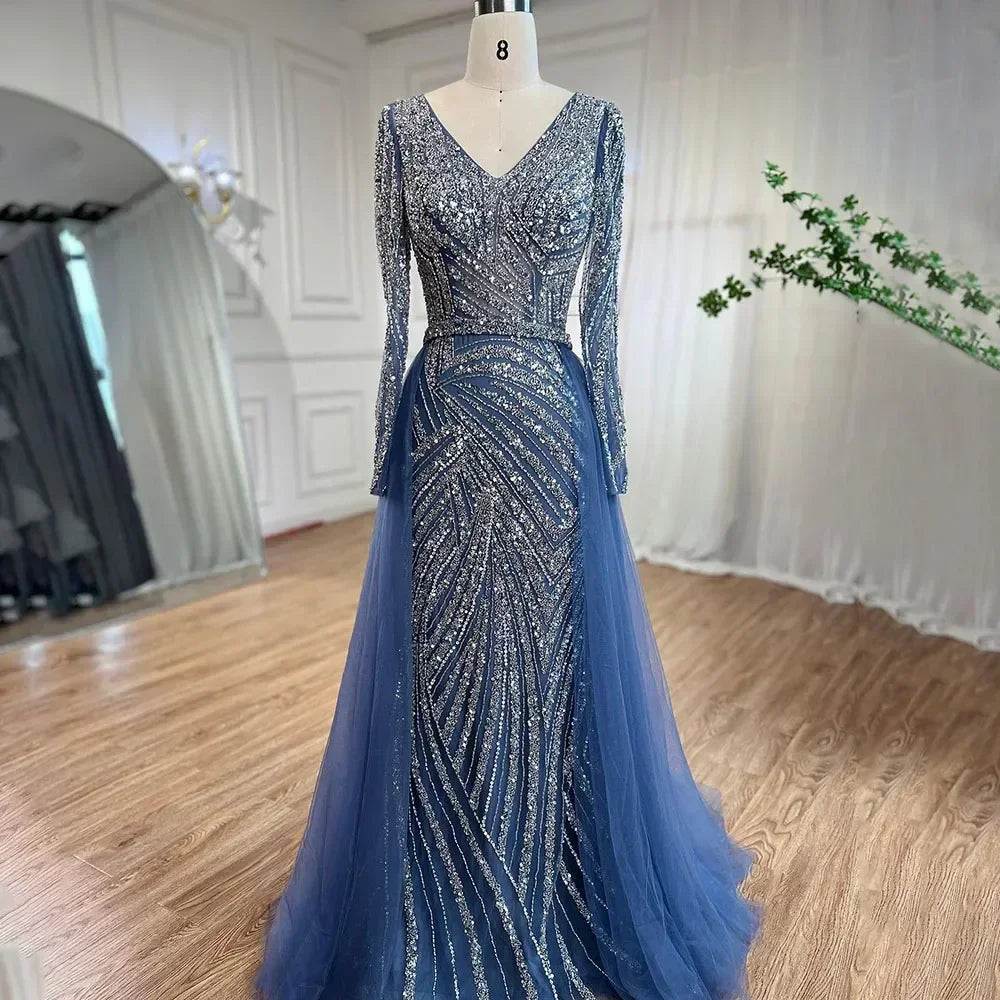 Serene Hill Mermaid Beaded Evening Gown