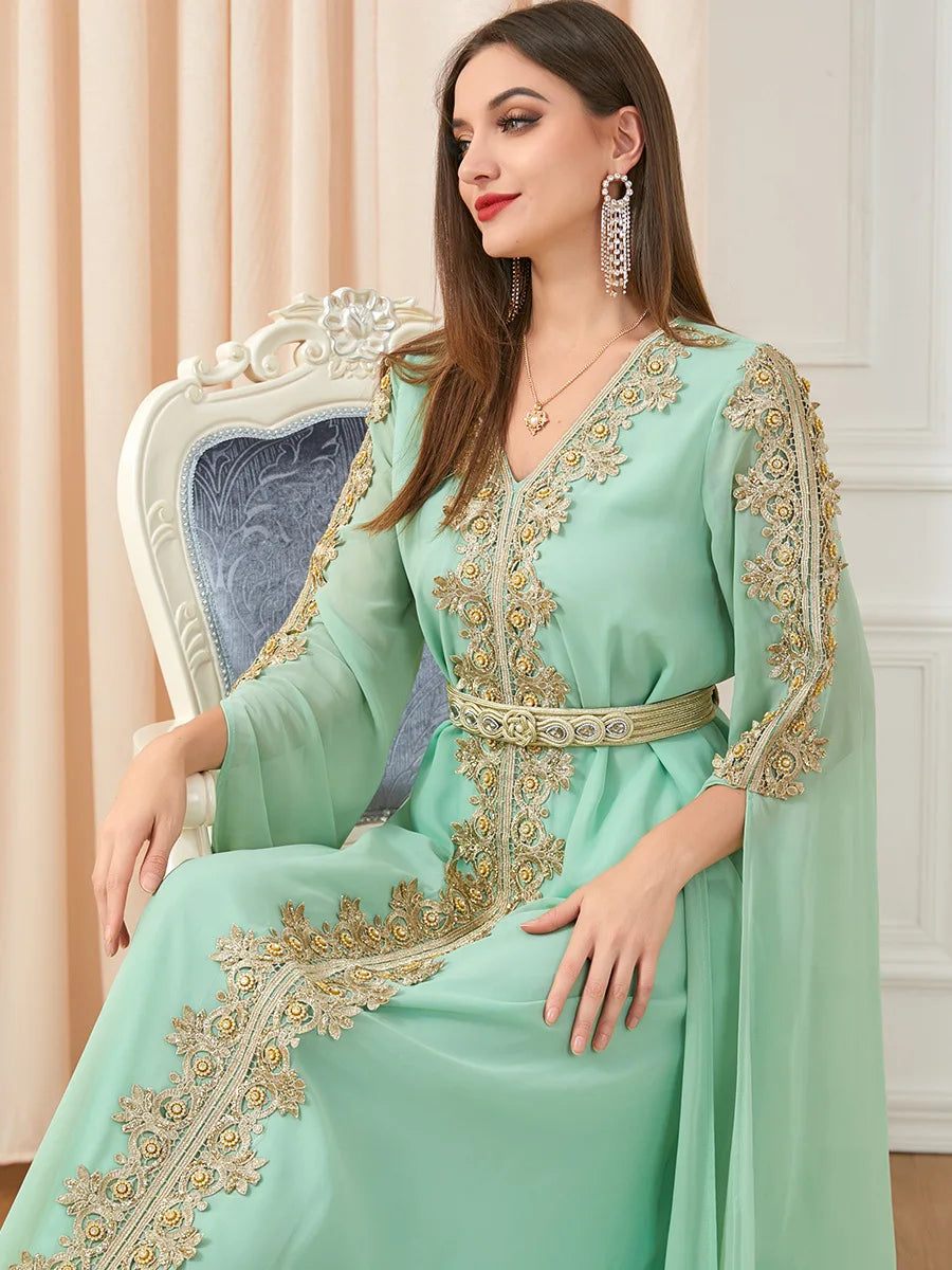 Autumn Morocco Muslim Abaya Dress