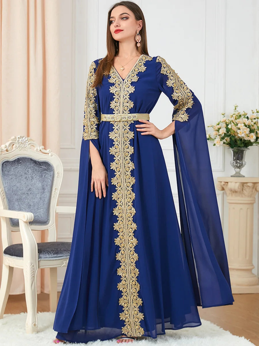 Autumn Morocco Muslim Abaya Dress