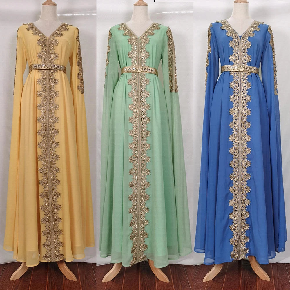 Autumn Morocco Muslim Abaya Dress