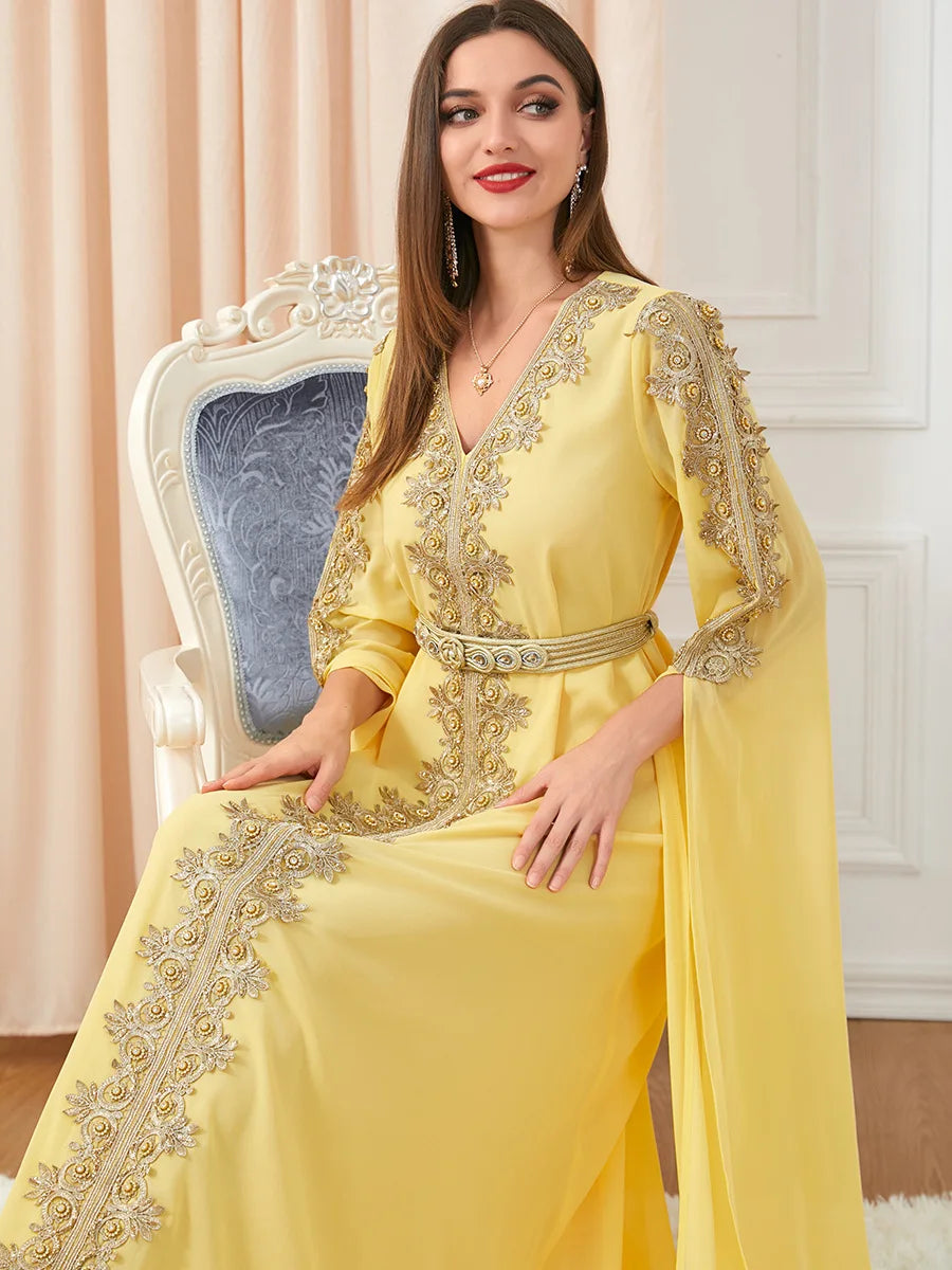Autumn Morocco Muslim Abaya Dress