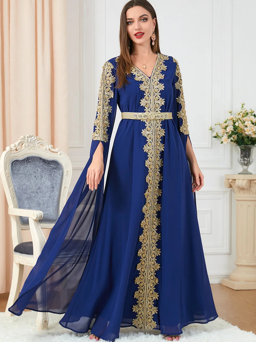 Autumn Morocco Muslim Abaya Dress