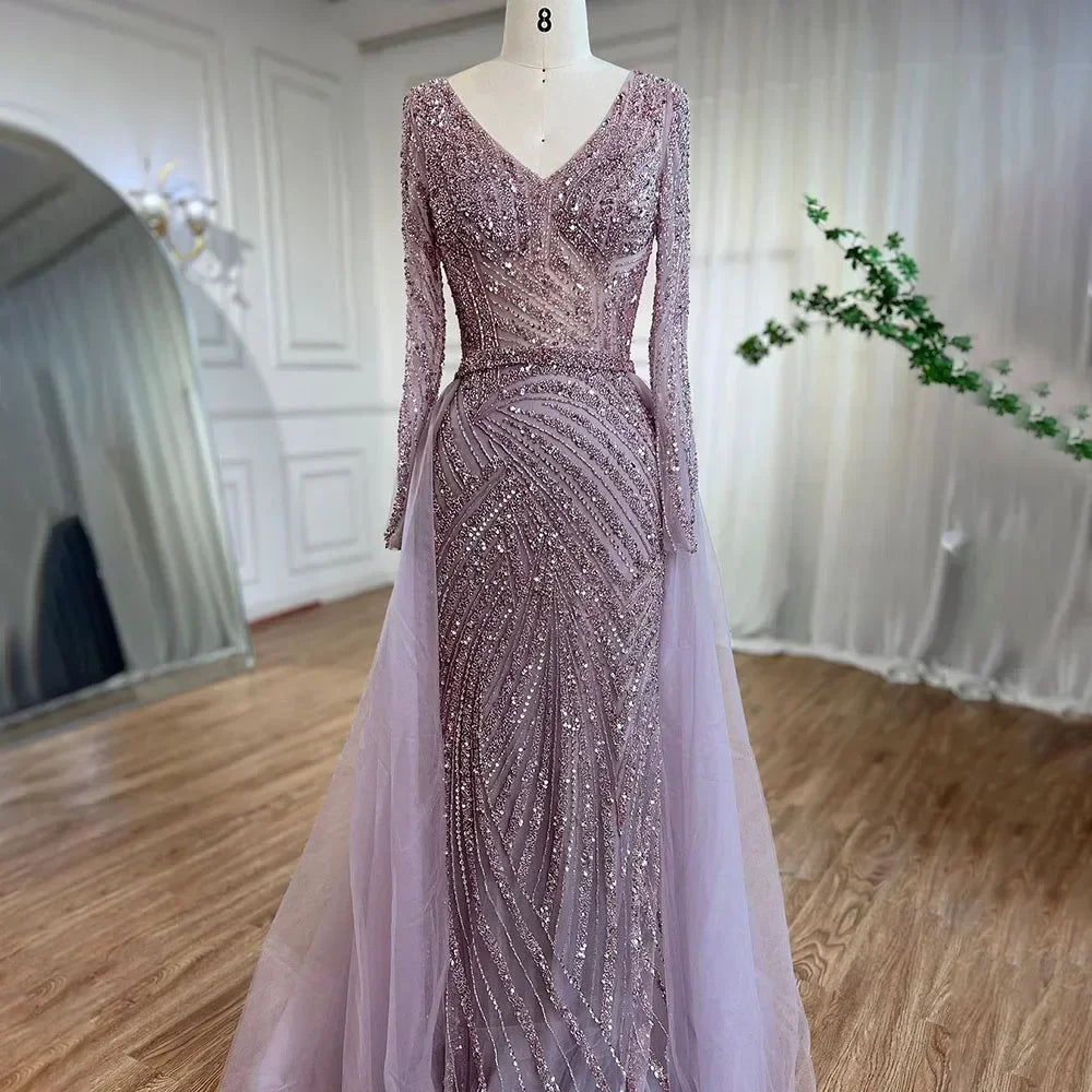 Serene Hill Mermaid Beaded Evening Gown