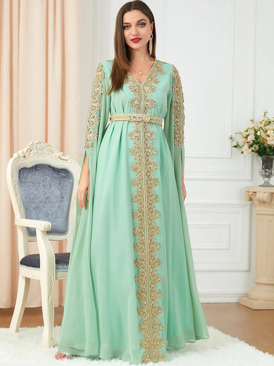 Autumn Morocco Muslim Abaya Dress