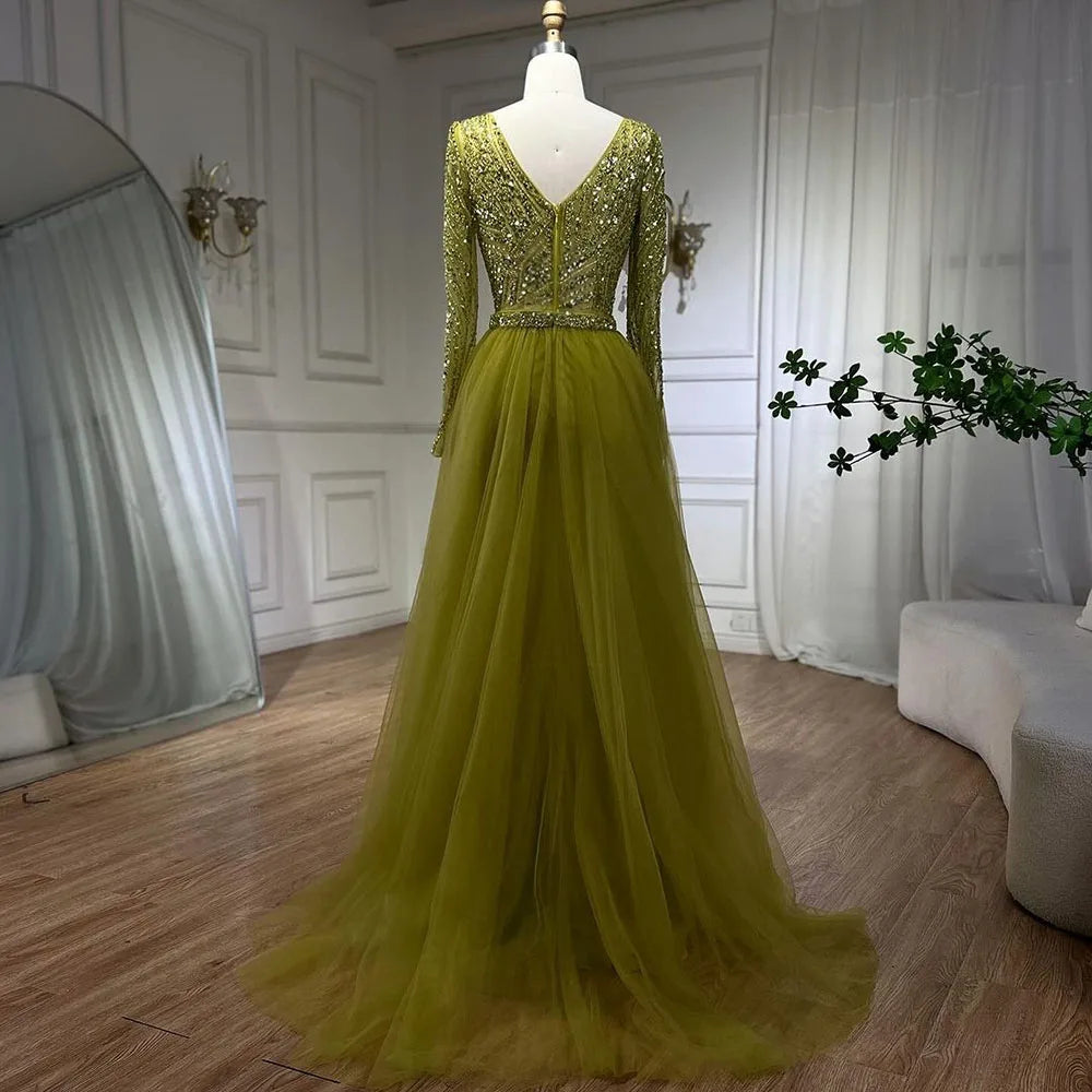 Serene Hill Mermaid Beaded Evening Gown
