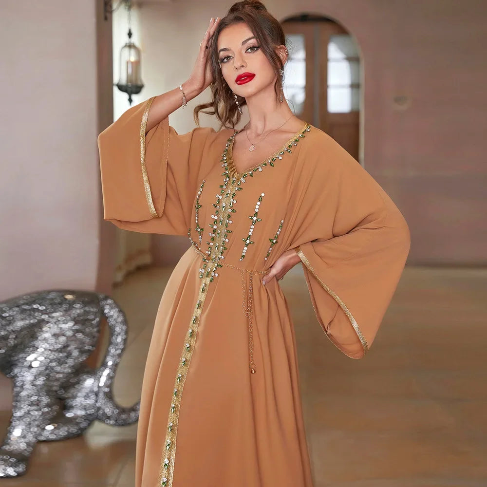 Luxury Diamond Muslim Party Abaya