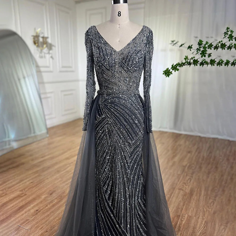 Serene Hill Mermaid Beaded Evening Gown
