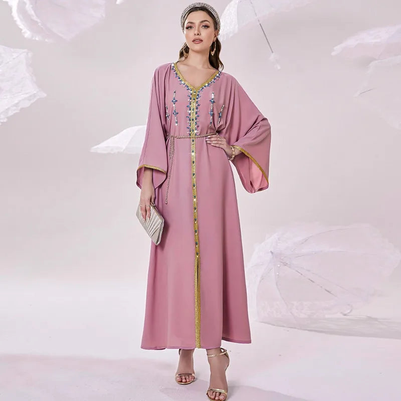 Luxury Diamond Muslim Party Abaya