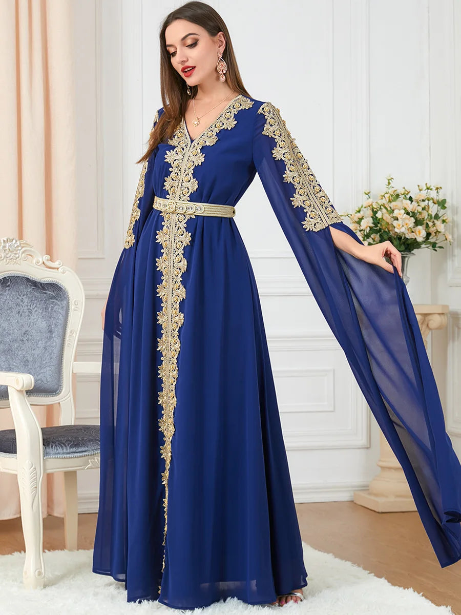 Autumn Morocco Muslim Abaya Dress