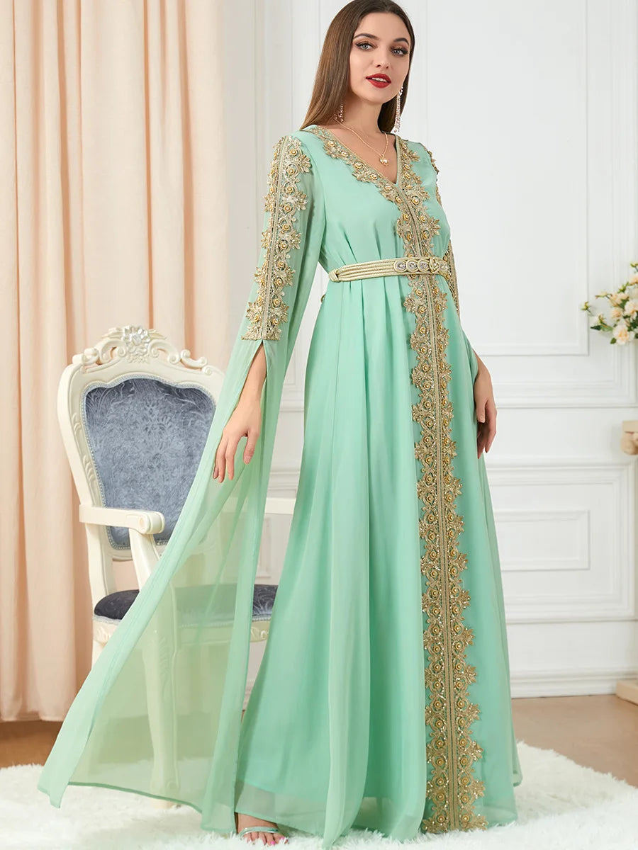 Autumn Morocco Muslim Abaya Dress