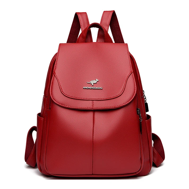Women’s Leather Rucksack School Bag