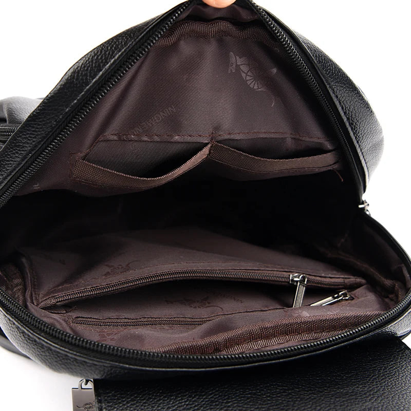 Women’s Leather Rucksack School Bag
