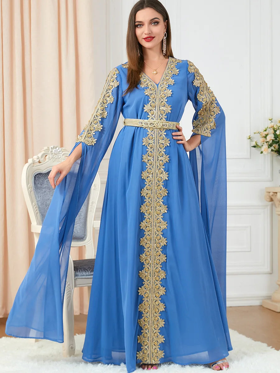 Autumn Morocco Muslim Abaya Dress