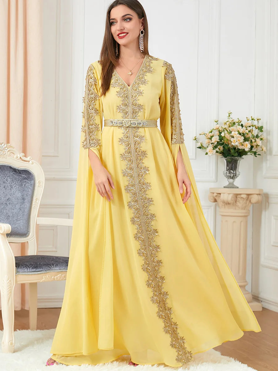 Autumn Morocco Muslim Abaya Dress
