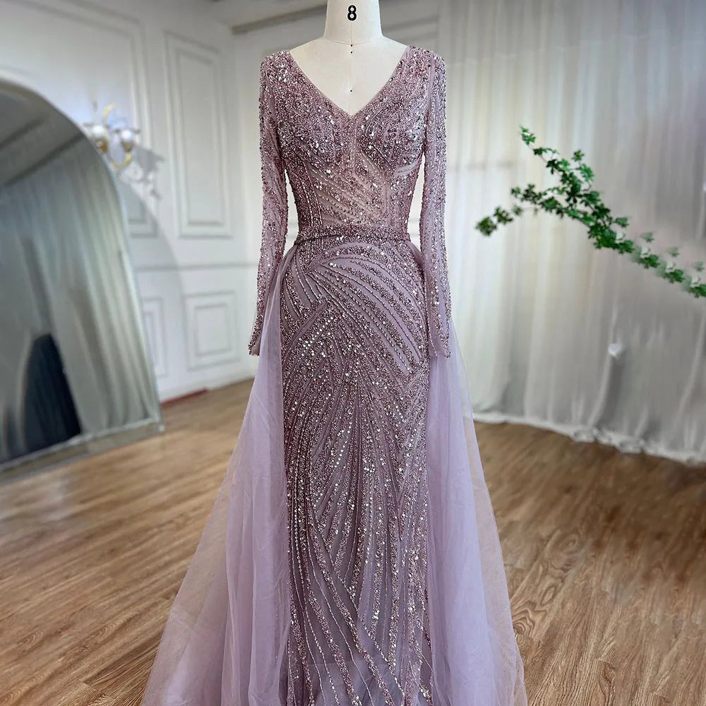 Serene Hill Mermaid Beaded Evening Gown